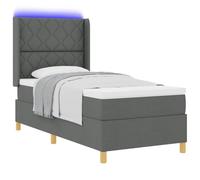 vidaXL Lit à Ressorts avec Matelas Gris Clair 140 x 200 cm Tissu, Chambre, Configuration de Sommeil Moderne, Solution de lit Minimaliste, Tissu, Cadre de Matelas, Décor en Polyester