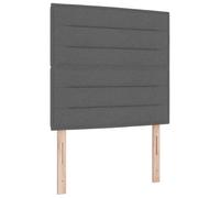 vidaXL Lit à Ressorts avec Matelas Gris foncé 100 x 200 cm Tissu, Lit réglable, Meuble Moderne, sommier rectangulaire, Cadre élégant, Solutions de Sommeil Confortables, Accessoires stylés