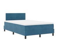 vidaXL Lit à Ressorts avec Matelas & LED Bleu foncé 120x190 cm Velours