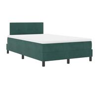 vidaXL Lit à Ressorts avec Matelas & LED Vert foncé 120x190 cm Velours