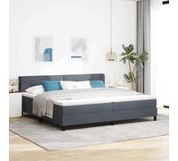 vidaXL Lit à Ressorts avec Matelas Noir 100x200 cm en Velours, Lit en Velours Chic, Chambre Moderne avec tête Ajustable, sommier Pratique et Matelas en Mousse