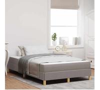vidaXL Lit à ressorts avec matelas Taupe 120 x 190 cm tissu 3398553
