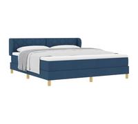 vidaXL Lit à Ressorts avec tête de lit Bleu 180 x 200 cm Tissu | S'adapte nickel à la forme de ton corps, Apporte un confort juste comme il faut pour une bonne nuit, Fait en polyester qui