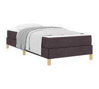 vidaXL Lit à Ressorts Marron foncé 90 x 190 cm Tissu, Chambre Moderne, lit rectangulaire en Tissu, Design Ergonomique, Matelas Durable, Cadre Chic et Confortable