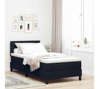 vidaXL Lit à Ressorts Moderne avec Matelas, Bande LED, Tissu Résistant aux Taches 90 x 200 cm Design Élégant, Surmatelas pour Mobilier de Chambre, Lit Simple Adulte