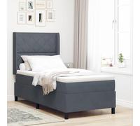 Lit à Ressorts avec Matelas LED avec des lumières à LED Velours vidaXL vidaXL