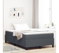 Vidaxl Lit À Ressorts Tapissier Gris Foncé 120x200 Cm Tissu En Velours Côtelé Gris
