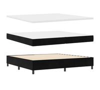 Vidaxl Lit À Sommier À Ressorts Avec Matelas Et Banc, Noir 200x200 Cm Velours Noir