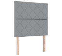 vidaXL Lit à sommier avec Matelas & LED Gris Clair 90x190 cm en Tissu