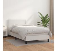 Sommier à Lattes de Lit avec Matelas Rembourré Noir 100x200 cm Similicuir vidaXL