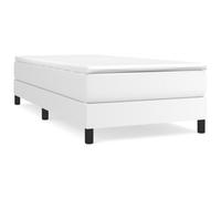 vidaXL Lit à sommier tapissier avec matelas Blanc 80x200 cm Similicuir