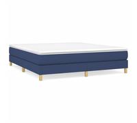 3144197 vidaXL Lit à sommier tapissier avec matelas Bleu 180x200 cm Tissu