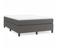 vidaXL Lit à sommier tapissier avec matelas Gris 160x200 cm Similicuir