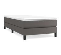 Vidaxl Lit À Sommier Tapissier Avec Matelas Gris 80x200 Cm Similicuir Gris