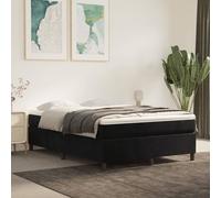 Vidaxl Lit À Sommier Tapissier Avec Matelas Noir 140x190 Cm Velours Noir
