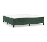 Vidaxl Lit À Sommier Tapissier Et Matelas Vert Foncé 180x200cm Velours Multicolore