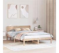 vidaXL Lit avec Headboard 150x200 cm Bois de Pin Massif