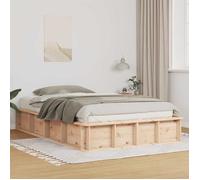 vidaXL Cadre de lit avec rangement à levage 140x200 cm en bois massif de pin