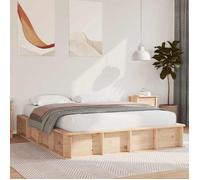 vidaXL Lit avec rangement relevable, 160 x 200 cm, en pin massif. Un meuble chic et pratique pour une chambre moderne 3385709