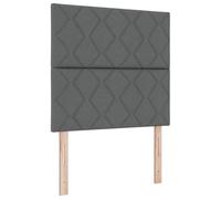 vidaXL Lit avec sommier avec Matelas & LED Gris foncé 120x190 cm Tissu
