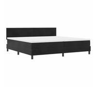 vidaXL Lit avec sommier et Matelas & LED Noir 200x200 cm Velours