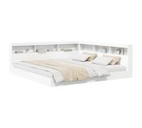 vidaXL Lit Bibliothèque Blanc 180 x 200 cm Bois d'ingénierie | Énormément de place pour tes essentiels, En L avec deux façons de le mettre en place,