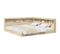 vidaXL Lit Bibliothèque Chêne Sonoma 180 x 200 cm Bois d'ingénierie