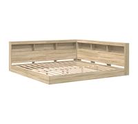 Vidaxl Lit Bibliothèque Chêne Sonoma 180x200 Cm En Bois Aggloméré