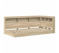vidaXL Lit Bibliothèque Chêne Sonoma 75 x 190 cm Bois d'ingénierie, Mobilier de Chambre, Design Minimaliste, lit rangements Pratiques, bibliothèque innovante, Compact et Moderne