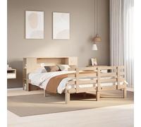 vidaXL Lit bibliothèque sans Matelas 120x190 cm Bois de pin Massif