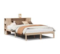 Vidaxl Lit Bibliothèque Sans Matelas 120x190 Cm Bois De Pin Massif Marron