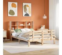 vidaXL Lit bibliothèque sans Matelas 120x190 cm Bois de pin Massif