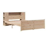 vidaXL Lit bibliothèque sans Matelas 120x190 cm Bois de pin Massif, lit, Meuble de Chambre à Coucher, lit avec Rangement, lit Double, lit en Bois