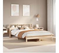 vidaXL Lit bibliothèque 120x190 cm bois de pin massif sans matelas avec rangement 855729