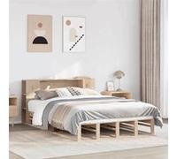 vidaXL Lit bibliothèque sans Matelas 120x190 cm Bois Massif, lit, Meuble de Chambre à Coucher, lit avec Rangement, lit Double, lit en Bois, sommier