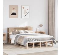 vidaXL Lit bibliothèque sans Matelas 120x190 cm Bois Massif, lit, Meuble de Chambre à Coucher, lit avec Rangement, lit Double, lit en Bois, sommier