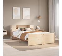Vidaxl Lit Bibliothèque Sans Matelas 120x200 Cm Bois De Pin Massif Marron