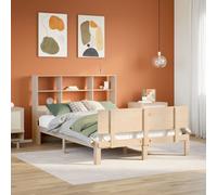 Vidaxl Lit Bibliothèque Sans Matelas 120x200 Cm Bois De Pin Massif Marron