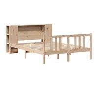 vidaXL Lit bibliothèque sans Matelas 135x190 cm Bois de pin Massif