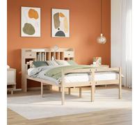 vidaXL Lit bibliothèque sans matelas 140x190 cm bois de pin massif