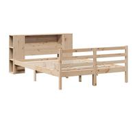 vidaXL Lit bibliothèque sans Matelas 140x200 cm Bois Massif de pin