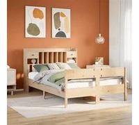 Lit Bibliothèque sans Matelas Adulte Sommier à Lattes Chambre Pin Massif vidaXL