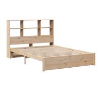 Vidaxl Lit Bibliothèque Sans Matelas 160x200 Cm Bois Massif De Pin Marron