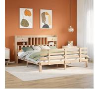 vidaXL Lit bibliothèque sans matelas 180x200 cm bois massif de pin 3322802