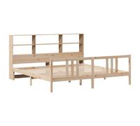 vidaXL Lit bibliothèque sans Matelas 180x200 cm Bois Massif de pin, lit, Meuble de Chambre à Coucher, lit avec Rangement, lit Double, lit en Bois