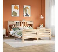Vidaxl Lit Bibliothèque Sans Matelas 180x200 Cm Bois Massif De Pin Marron