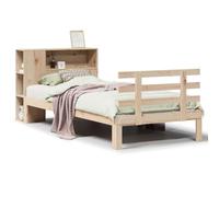 vidaXL Lit bibliothèque sans Matelas 75x190 cm Bois de pin Massif