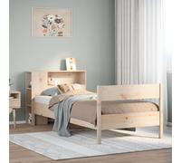 vidaXL Lit bibliothèque sans matelas 75x190 cm pin massif