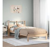 Vidaxl Lit Bibliothèque Sans Matelas 75x190 Cm Bois De Pin Massif Marron