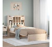 Vidaxl Lit Bibliothèque Sans Matelas 75x190 Cm Bois De Pin Massif Marron